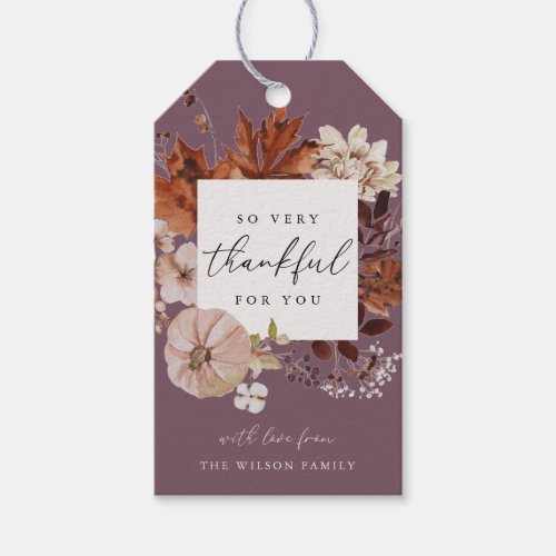 Thankful For You Thanksgiving Friendsgiving Gift Tags