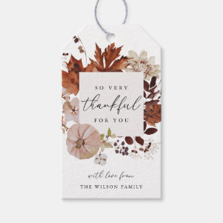 Thankful For You Thanksgiving Friendsgiving Gift Tags