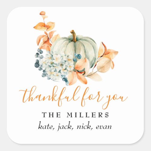 Thankful for You Thanksgiving Gift Tag Gift Label