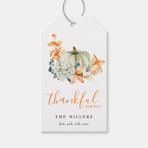 Thankful for You Thanksgiving Gift Tag Gift Label