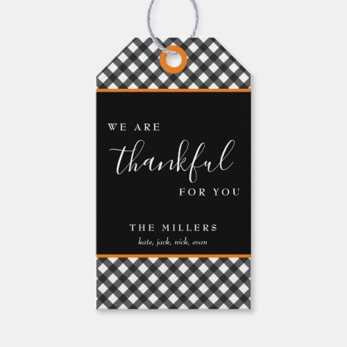 Thankful for You Thanksgiving Gift Tag Gift Label