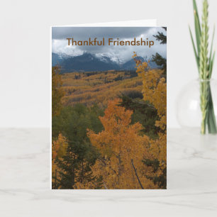 Thankful Friendship Letterpress Thank You Card