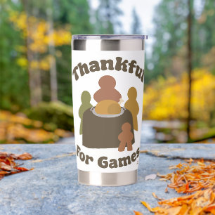 Thankful Gamer Design Thanksgiving Boardgame  Insulated Tumbler