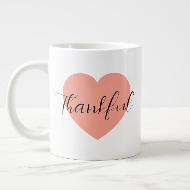 Thankful  giant coffee mug (Left)