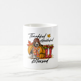 Thankful Grateful Beagle Dog Lovers Fall Thanksgiv Coffee Mug