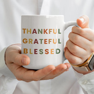 Thankful Grateful Blessed – Autumn Colors  Coffee Mug