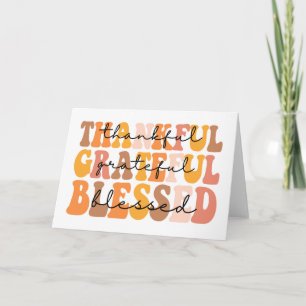 Thankful Grateful Blessed Card