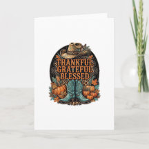 Thankful Grateful Blessed Card Gift for Her