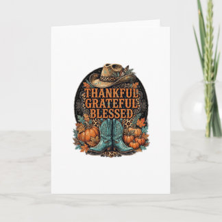 Thankful Grateful Blessed Card Gift for Her