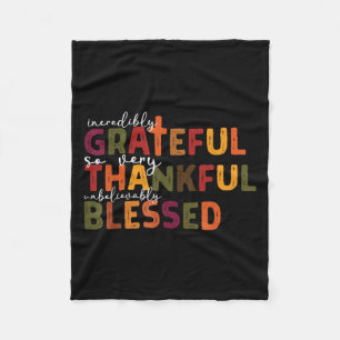 Thankful Grateful Blessed Christian Religious Than Fleece Blanket