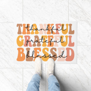Thankful Grateful Blessed Doormat