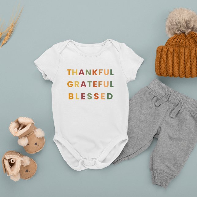 Thankful Grateful Blessed – Fall Baby Bodysuit (Creator Uploaded)