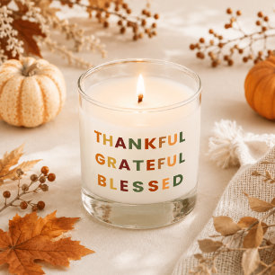 Thankful Grateful Blessed – Fall Colors Scented Candle