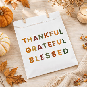 Thankful Grateful Blessed – Fall Party Favor Bags