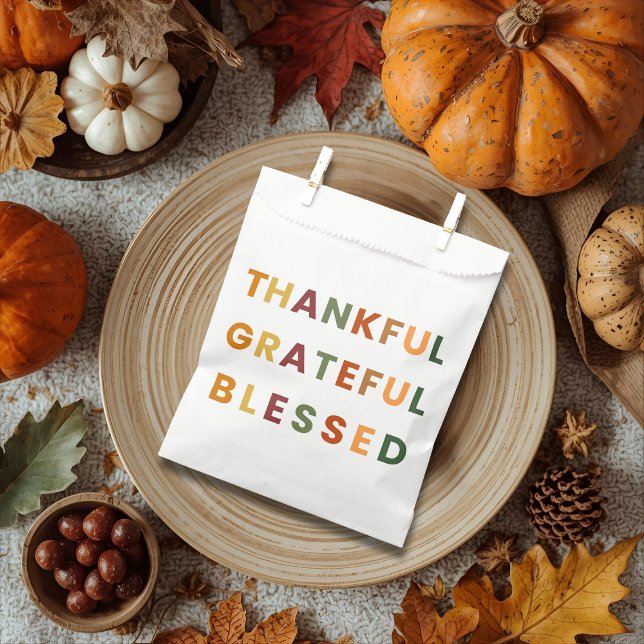 Thankful Grateful Blessed – Fall Party Favor Bags (Creator Uploaded)