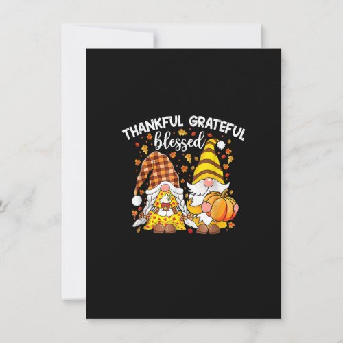 Thankful Grateful Blessed Funny Thanksgiving Pumpk Invitation