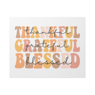 Thankful Grateful Blessed Gallery Wrap