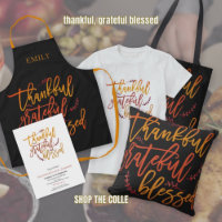 Thankful Grateful Blessed Gratitude Quote Black