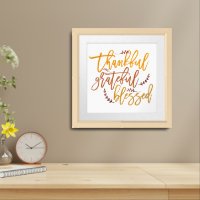 Thankful Grateful Blessed Gratitude Quote Square