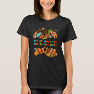 Thankful Grateful Blessed Hair Stylist Pumpkin Aut T-Shirt