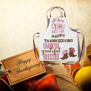 Thankful, Grateful, Blessed, Happy Thanksgiving Apron
