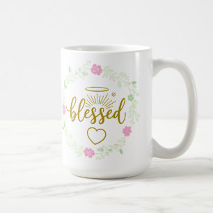 Thankful Grateful Blessed Mug – Positive Inspirati