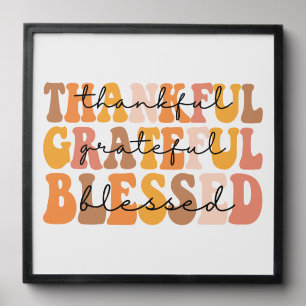 Thankful Grateful Blessed Peel And Stick Photo Tile