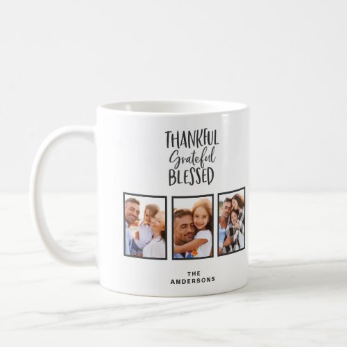 Thankful grateful blessed photo thanksgiving   coffee mug