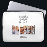 Thankful grateful blessed photo thanksgiving  laptop sleeve<br><div class="desc">Thankful,  grateful,  blessed thanksgiving photo gift</div>