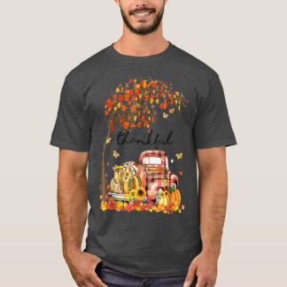 Thankful Grateful Blessed Pumpkin Truck Its Fall Y T-Shirt