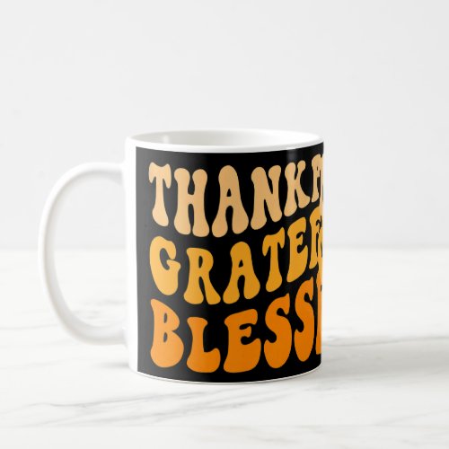 Thankful Grateful Blessed Retro Fall Autumn Thanks Coffee Mug