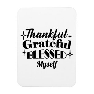 Thankful, Grateful, Blessed Sparkling Thanksgiving Magnet
