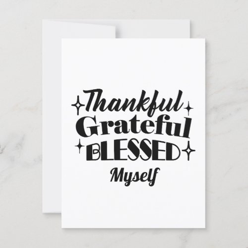 Thankful Grateful Blessed Sparkling Thanksgiving Postcard