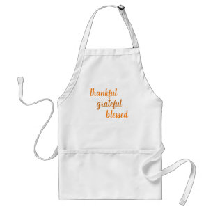Thankful Grateful Blessed Thanksgiving Adult Apron