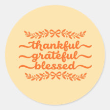 Thankful Grateful Blessed Thanksgiving