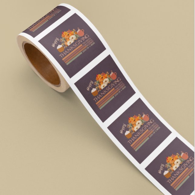 Thankful Grateful Blessed-Thanksgiving Design  Square Sticker (Creator Uploaded)