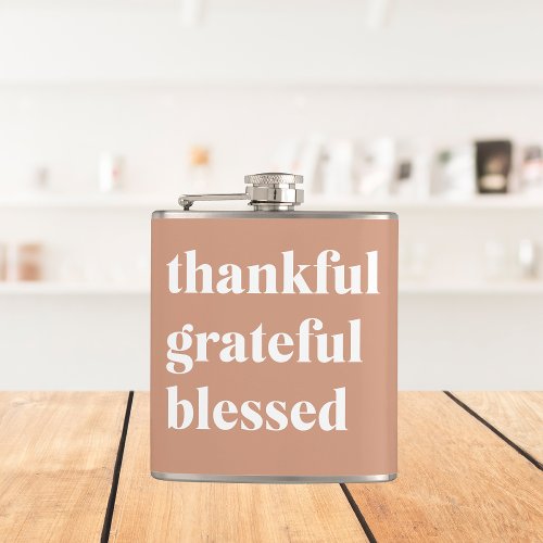 Thankful Grateful Blessed  Thanksgiving  Flask