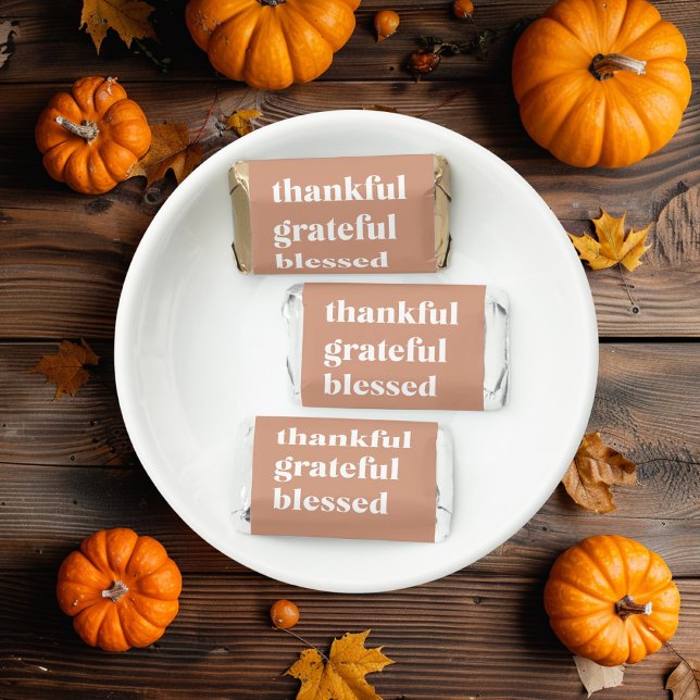 Thankful Grateful Blessed | Thanksgiving Hershey's Miniatures (Creator Uploaded)