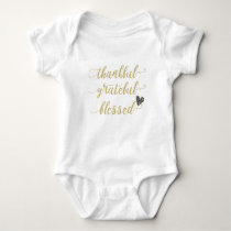 thankful grateful blessed thanksgiving holiday baby bodysuit