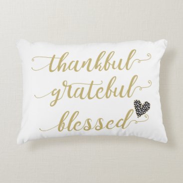 thankful grateful blessed thanksgiving holiday decorative pillow