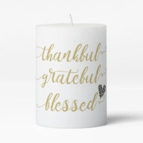 thankful grateful blessed thanksgiving holiday pillar candle