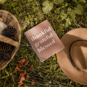Thankful Grateful Blessed Thanksgiving Notebook
