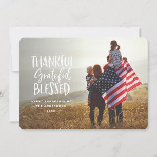 Thankful, grateful, blessed thanksgiving photo