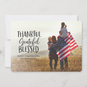 Thankful, grateful, blessed thanksgiving photo