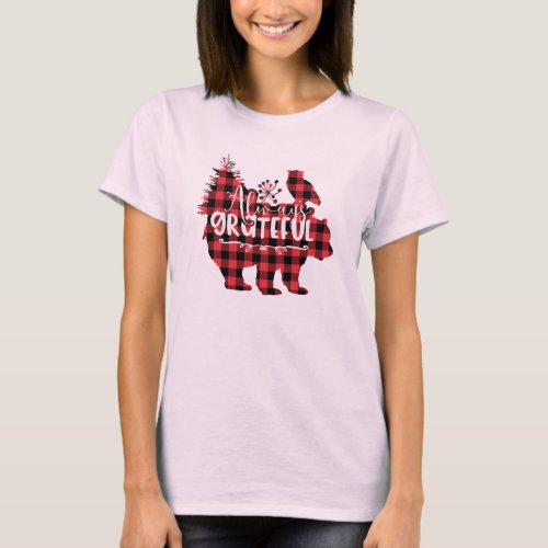 Thankful Grateful Blessed  Thanksgiving Plaid T_Shirt