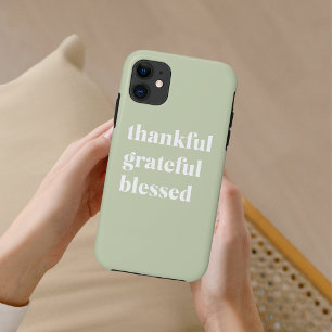 Thankful Grateful Blessed Thanksgiving Quote iPhone 11 Case