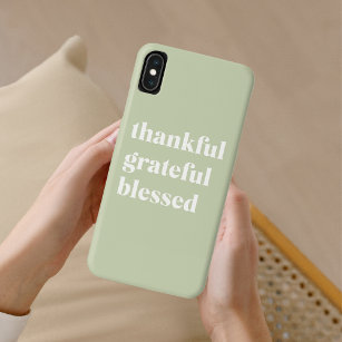 Thankful Grateful Blessed   Thanksgiving Quote iPhone XS Max Case