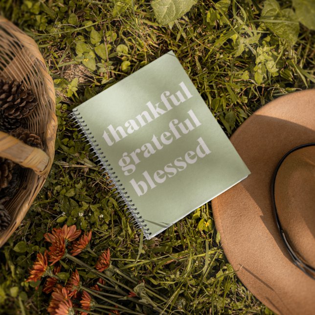 Thankful Grateful Blessed | Thanksgiving Quote Notebook (Creator Uploaded)