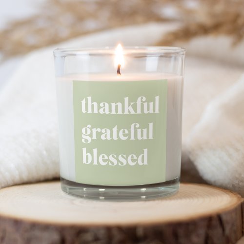 Thankful Grateful Blessed  Thanksgiving Quote Square Sticker
