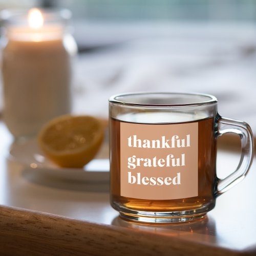 Thankful Grateful Blessed  Thanksgiving Square Sticker